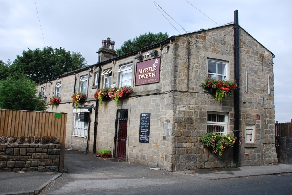 Myrtle Tavern with sign